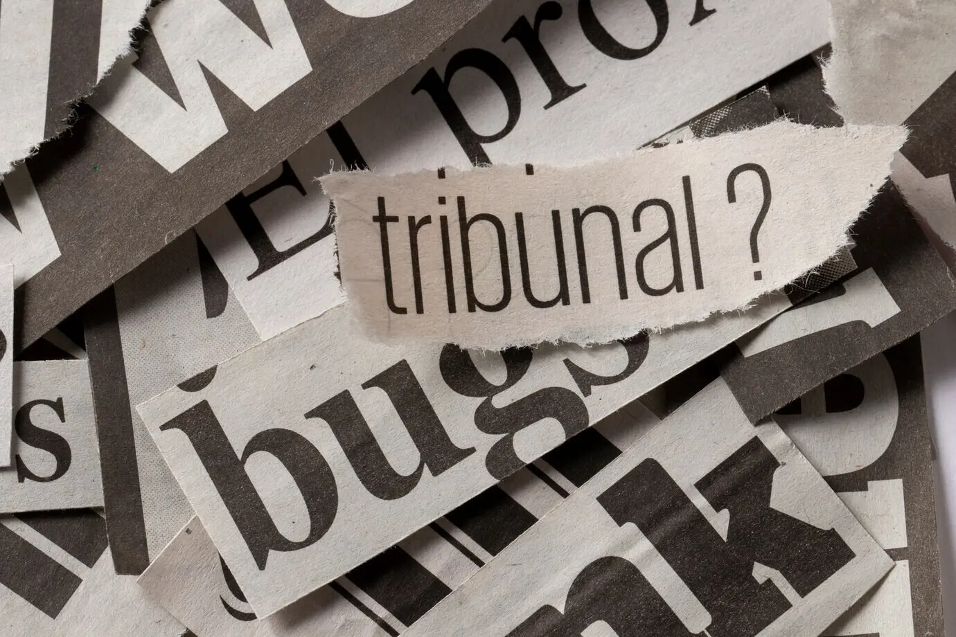 Draufsicht auf die Anordnung alter Zeitungsschnipsel